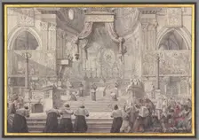 The Miracle of the Blood of Saint Januarius in Naples Cathedral, c1780. Creator: Louis Jean Desprez