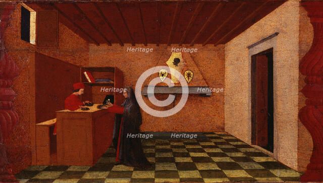 The Miracle of the Desecrated Host (Predella Panel for the church of Corpus Domini in..., 1465-1469. Creator: Uccello, Paolo (1397-1475).