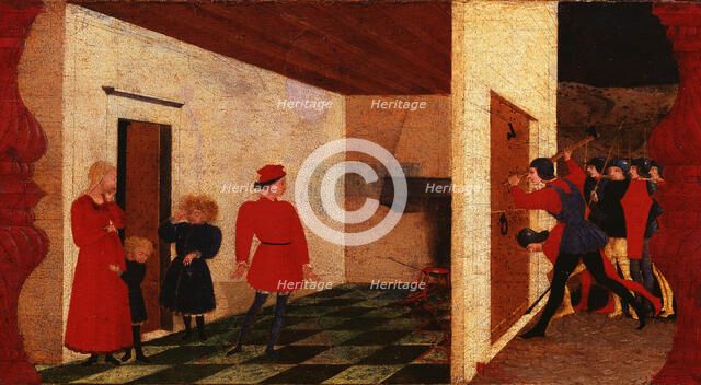 The Miracle of the Desecrated Host (Predella Panel for the church of Corpus Domini in..., 1465-1469. Creator: Uccello, Paolo (1397-1475).