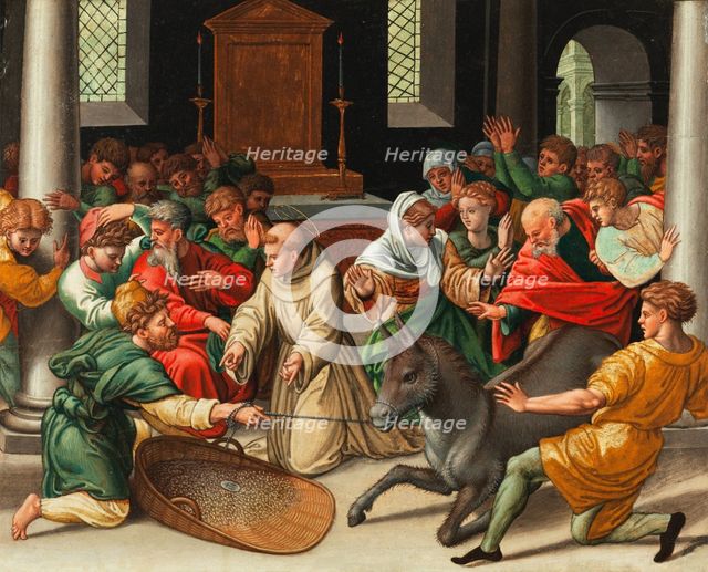 The Miracle of the Donkey of Saint Anthony of Padua, 16th century. Creator: Anon.