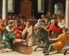 The Miracle of the Donkey of Saint Anthony of Padua, 16th century. Creator: Anon