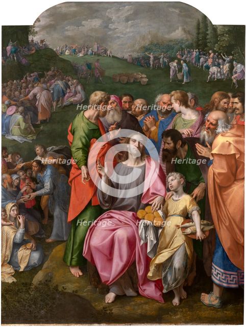 The Miracle of the Five Loaves and Two Fishes, 1598. Creator: Ambrosius Francken I.
