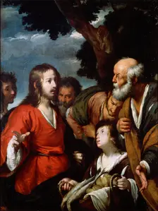 The Miracle of the Five Loaves and Two Fishes after 1630. Artist: Bernardo Strozzi