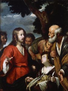 The Miracle of the Five Loaves and Two Fishes after 1630. Artist: Bernardo Strozzi