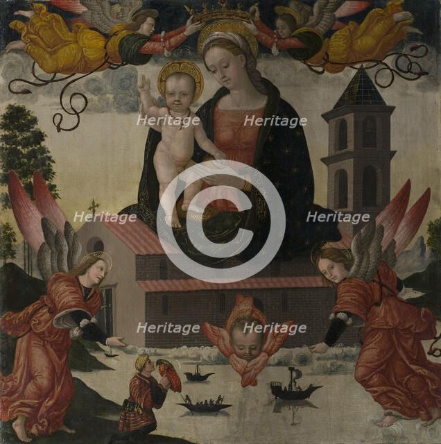 The Miracle of the Holy House of Loreto. Creator: Francesco da Montereale (1476-1541).