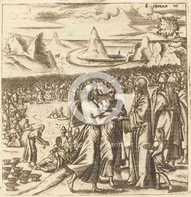 The Miracle of the Loaves and the Fishes, probably c. 1572/1580. Creator: Leonard Gaultier.