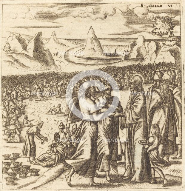 The Miracle of the Loaves and the Fishes, probably c. 1572/1580. Creator: Leonard Gaultier.