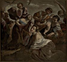 The Miracle of the Quail, c1624-1625. Creator: Lanfranco, Giovanni (1582-1647)