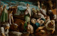 The Miracle of the Quails, 1554. Creator: Jacopo Bassano il vecchio