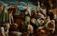 The Miracle of the Quails, 1554. Creator: Jacopo Bassano il vecchio