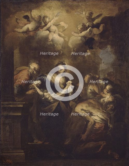 The Miracle of the Roses, 1650s. Artist: Castello, Valerio (1624-1659)