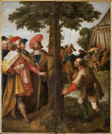 The miracle of the tree cut down. (The miracle of Saint Gummarus), 1627. Creator: Francken, Frans, the Younger (1581-1642)