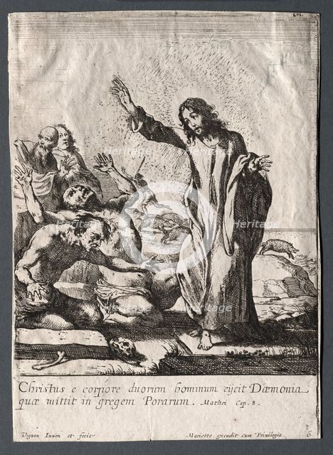 The Miracles of Jesus Christ: Christ Delivering the Possessed. Creator: Claude Vignon (French, 1593-1670).