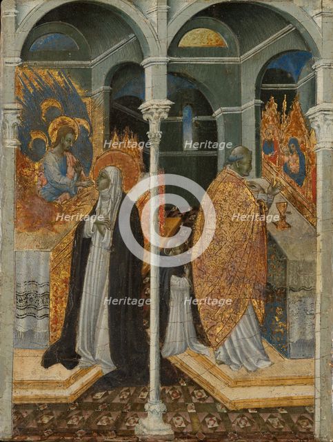 The Miraculous Communion of Saint Catherine of Siena. Creator: Giovanni di Paolo.