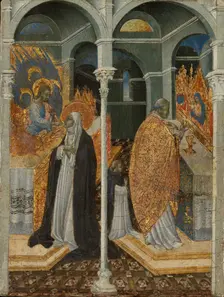 The Miraculous Communion of Saint Catherine of Siena. Creator: Giovanni di Paolo