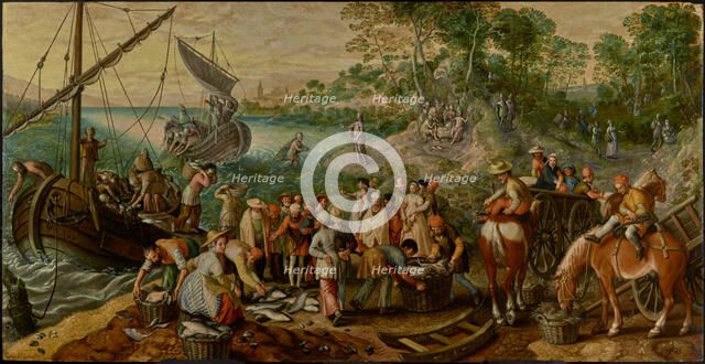 The Miraculous Draught of Fishes, 1563. Creator: Joachim Beuckelaer.