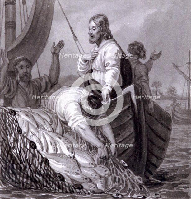 'The Miraculous Draught of Fishes', c1810-c1844. Artist: Henry Corbould 