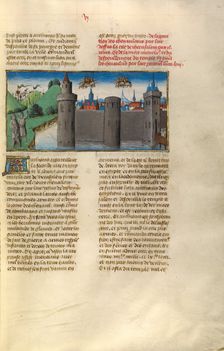 The Miraculous Signs above Jerusalem; Miroir Historial, about 1475. Creator: Unknown