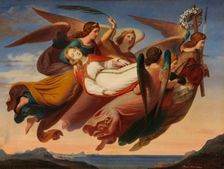 The Miraculous Translation of the Body of Saint Catherine of Alexandria to Sinai, 1843. Creator: Blaas, Karl von (1815-1894)