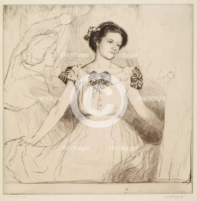 The Mirror, 1912. Creator: William Strang.