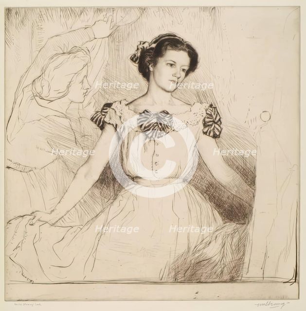 The Mirror, 1912. Creator: William Strang.