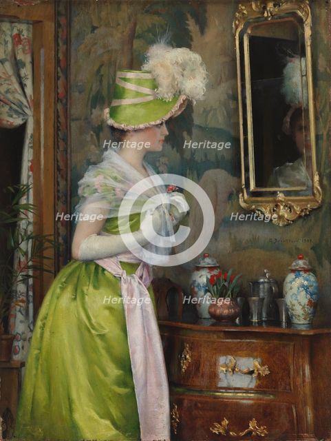 The Mirror; The Toilet, 1889. Creator: Gunnar Berndtson.