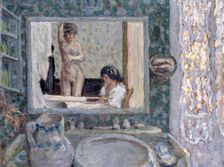 The Mirror in the Green Room (La Glace de la Chambre Verte), 1908. Creator: Pierre Bonnard