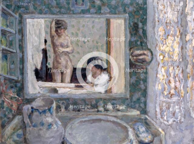 The Mirror in the Green Room (La Glace de la Chambre Verte), 1908. Creator: Pierre Bonnard.