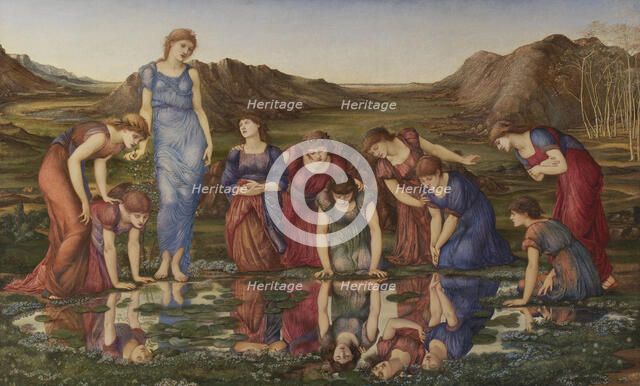 The Mirror of Venus, 1877. Creator: Burne-Jones, Sir Edward Coley (1833-1898).