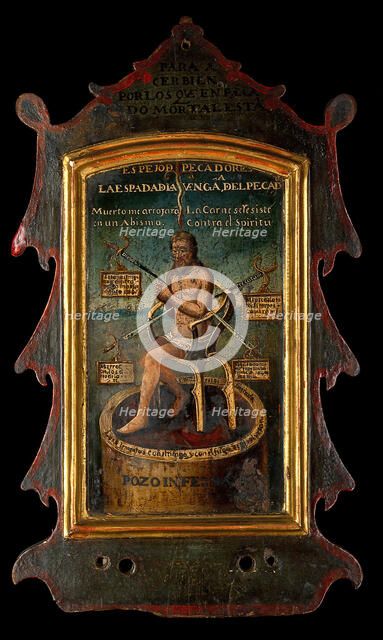 The mirror of sinners, the sword of vengeance of sin, c16th century. Creator: Unknown.