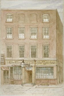 The Mitre Tavern, coffee house and hotel on Mitre Court, Fleet Street, City of London, 1850. Artist: James Findlay
