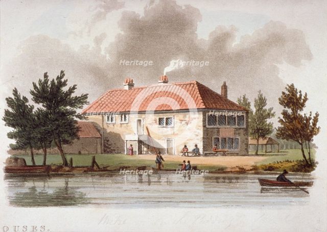The Mitre Tavern on the Paddington Canal, London, c1810.                   Artist: William Pickett