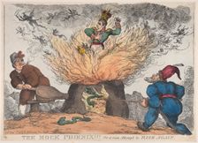 The Mock Phoenix!!! Or a Vain Attempt to Rise Again, December 10, 1813., December 10, 1813. Creator: Thomas Rowlandson