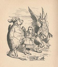 The Mock Turtle, Alice and The Gryphon 1889. Artist: John Tenniel
