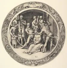 The Mocking of Christ, from the Circular Passion, 1509. Creator: Lucas van Leyden