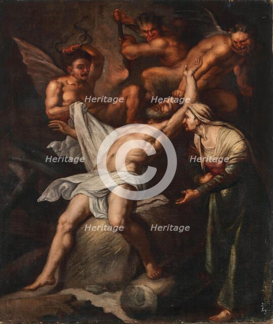 The Mocking of Job, 17th century. Creator: Anonymous.