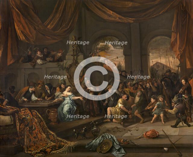 The Mocking of Samson, ca 1675. Creator: Steen, Jan Havicksz (1626-1679).