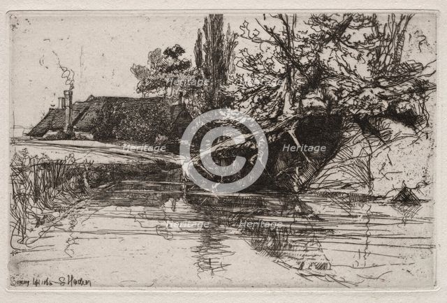 The Moat House, 1865. Creator: Francis Seymour Haden (British, 1818-1910).
