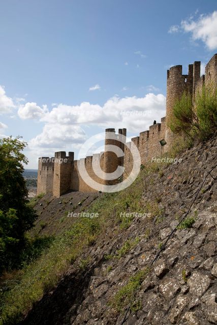The moat of the castle of the Knights Templar of Tomar, Tomar, Portugal, 2009. Creator: Samuel Magal.