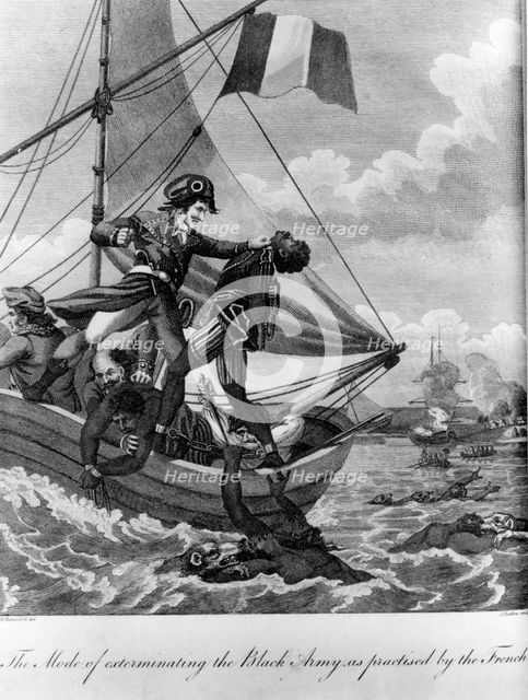 'The Mode of Exterminating the Black Army as Practised by the French', 1805.  Artist: John Barlow
