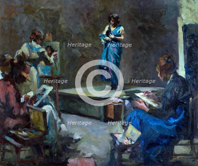 The model, 1919. Creator: Maud Winifred Sherwood.