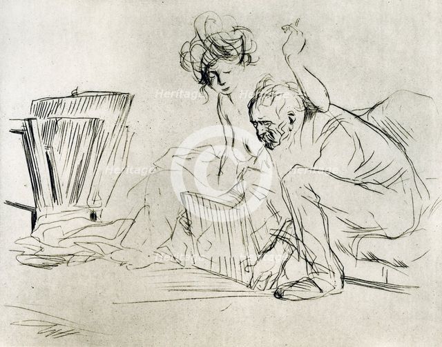 'The Model at Rest', 1925.Artist: Jean Louis Forain