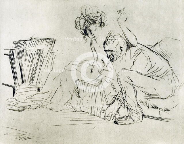 'The Model at Rest', 1925.Artist: Jean Louis Forain