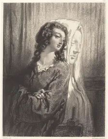 The Model and the Figure (La sculpture monumentale), 1847/1856. Creator: Paul Gavarni