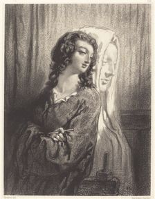 The Model and the Figure (La sculpture monumentale), 1847/1856. Creator: Paul Gavarni