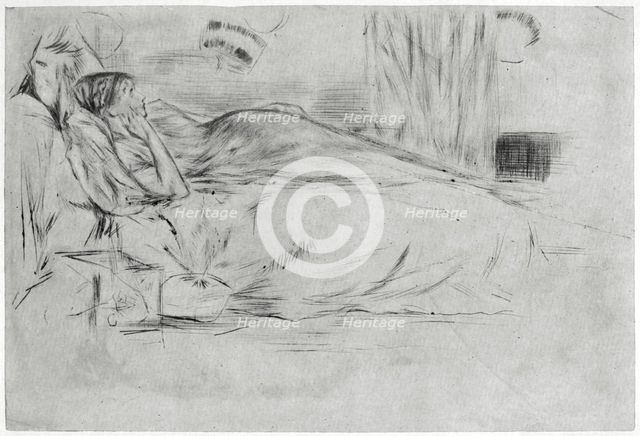 'The Model, Lying Down', c1864 (1904).Artist: James Abbott McNeill Whistler