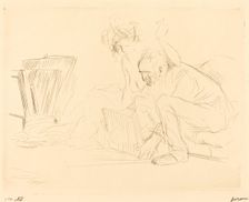 The Model's Rest (second plate), 1909. Creator: Jean Louis Forain