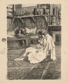 The Model Session (La Séance de modèle), c. 1895. Creator: Alexandre Lunois (French, 1863-1916)