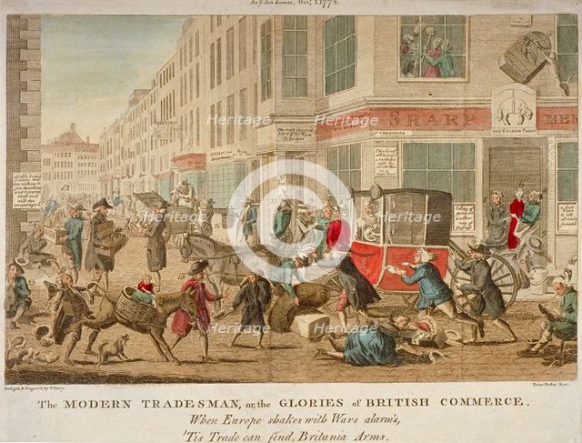 'The modern tradesman, or the glories of British commerce', 1774. Artist: G Terry