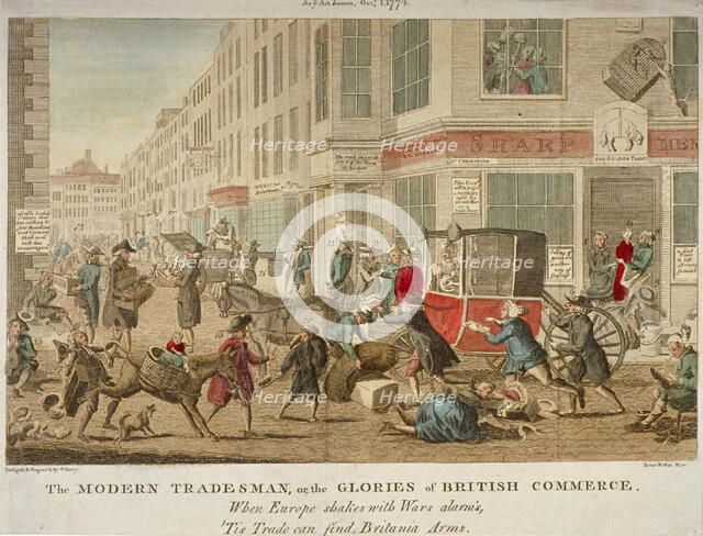 'The modern tradesman, or the glories of British commerce', 1774. Artist: G Terry